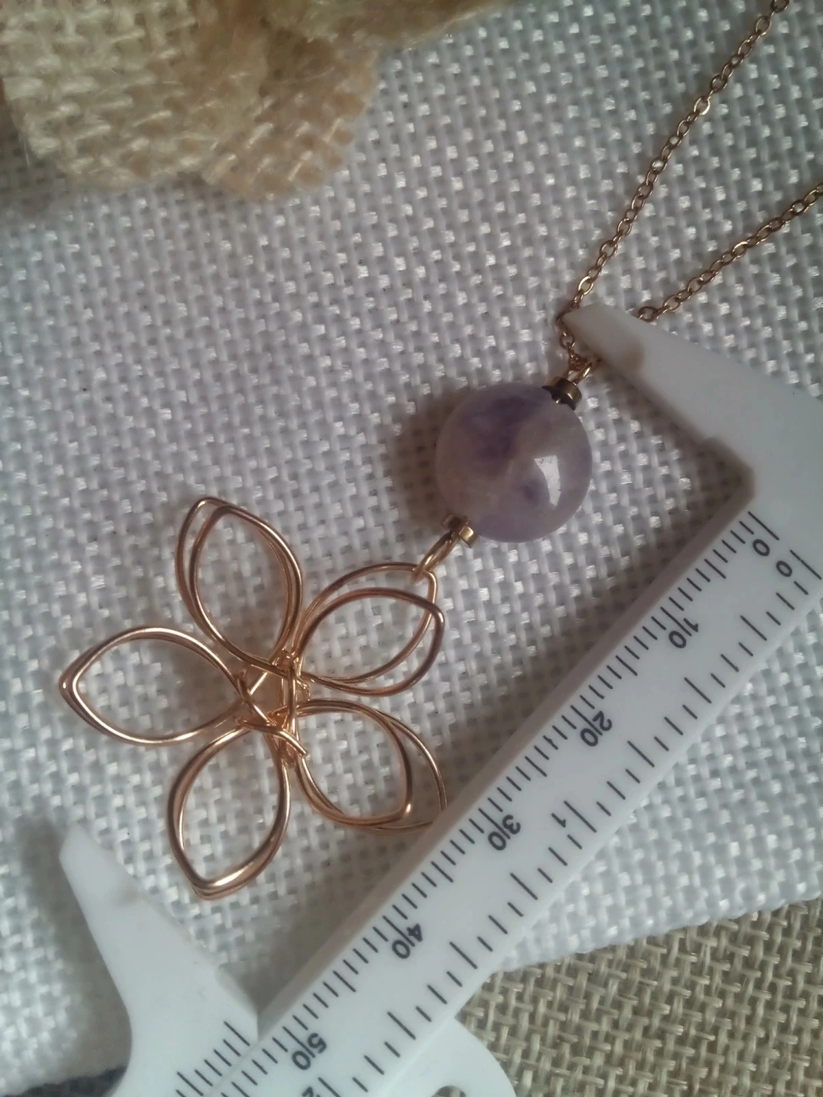 Collier fleur d'améthyste 💜. – photo 2